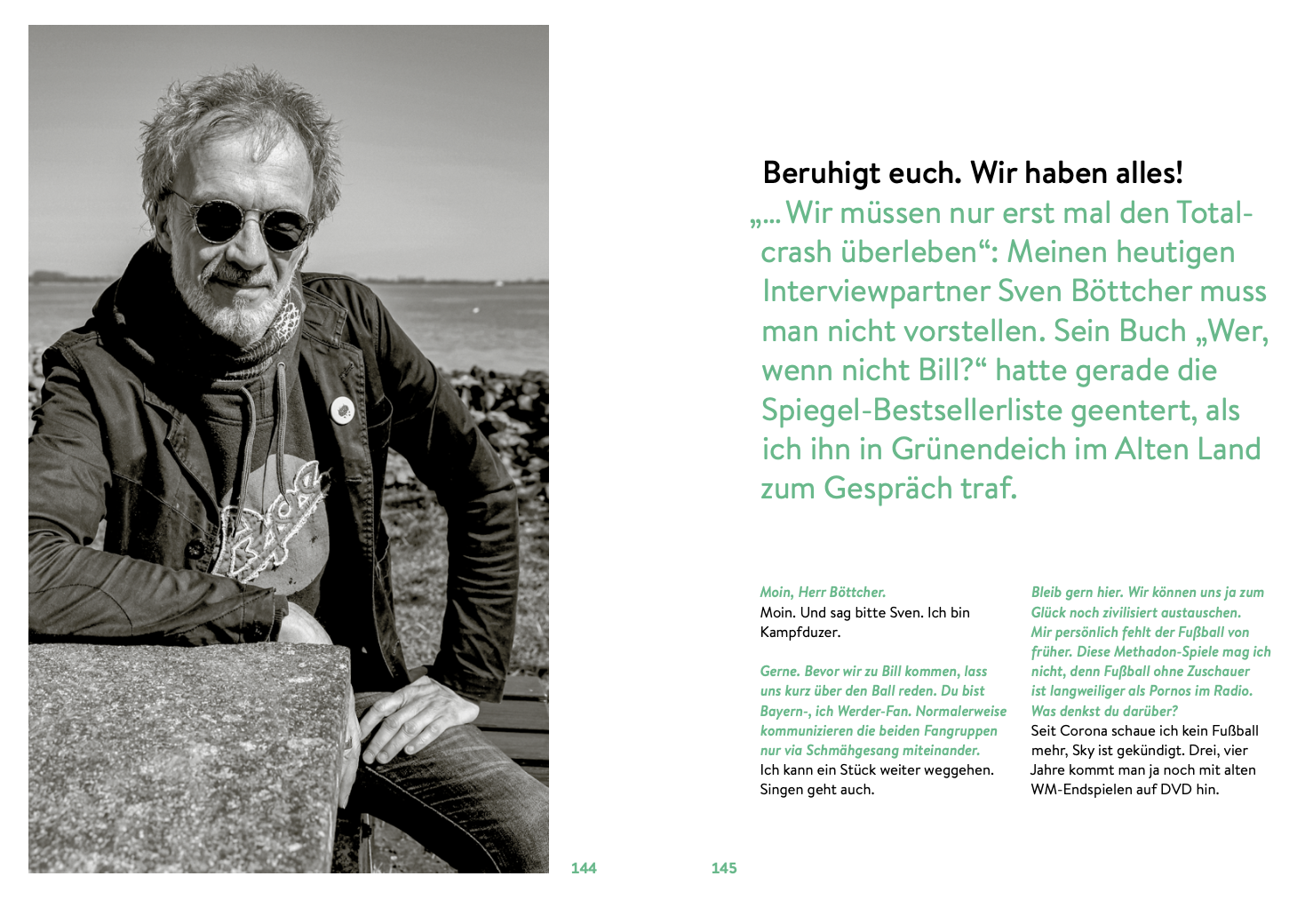 Buchinnenseite mit Sven Böttcher